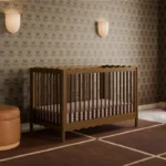 Furnishiaa 4-in-1 Convertible Baby Crib in Solid Sheesham Wood | Modern Wooden Nursery Crib