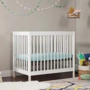 Furnishiaa 4-in-1 Mini Convertible Crib | Solid Sheesham Wood