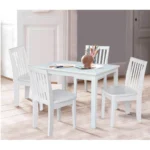 Kids 5-Piece Solid Wood Play & Activity Table and Chair Set