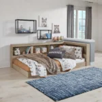 Teddy Bed with Bookcase Storage & USB Ports