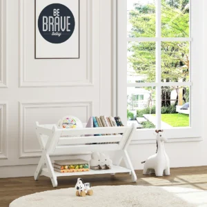 Kids Book Caddy – 2-Tier Storage Organizer