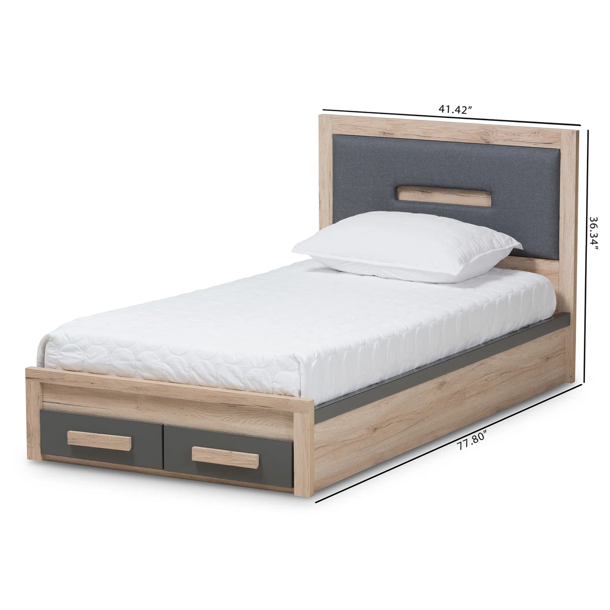 2-Drawer+Twin+Platform+Bed (4)