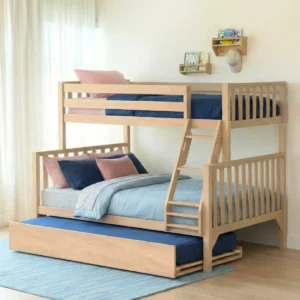 Kids Twin Over Full Bunk Bed with Trundle