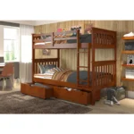 Dubbo Twin Over Twin 2 Drawer Solid Wood Standard Bunk Bed
