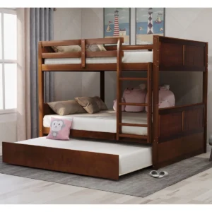 Full Over Full Bunk Bed With Twin Size Trundle