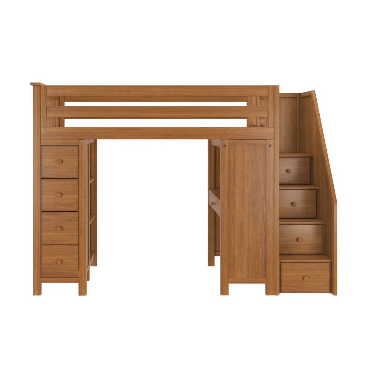Identas+Twin+8+Drawer+Solid+Wood+Loft+Bed+With+Bookcase-125420977 (5)