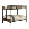 Jazmone Metal and Wood Bunk Bed with Attached Ladder