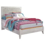 Full Size Panel Bed Frame with Adjustable Headboard